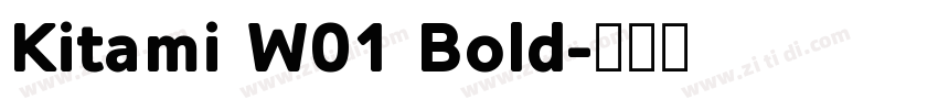 Kitami W01 Bold字体转换